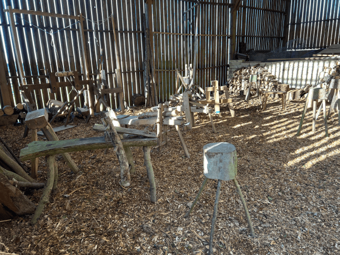 The green woodworking space at The Garden House